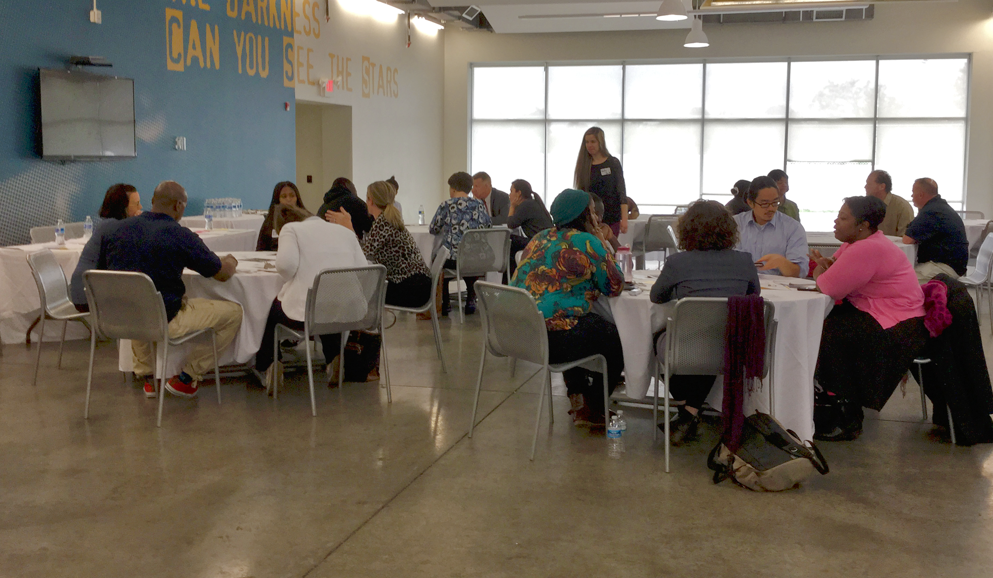 J4J youth advocates lead a workshop for facility staff.