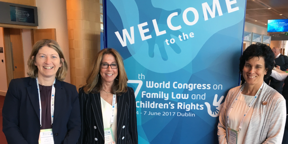 Sue Mangold and Marsha Levick at World Congress on Family Law, Dublin Ireland.
