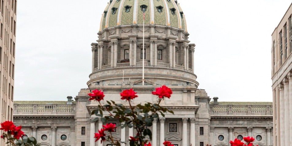 The state capitol building at Harrisburg, PA. 