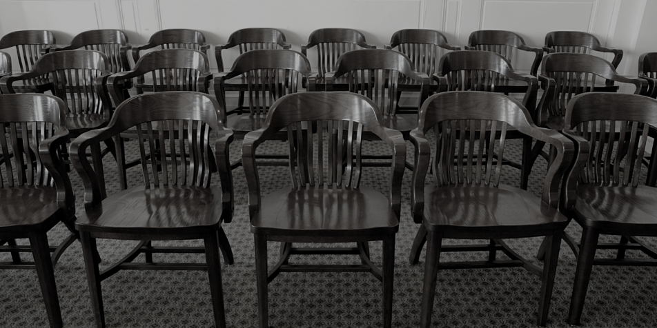 chairs in a court room 