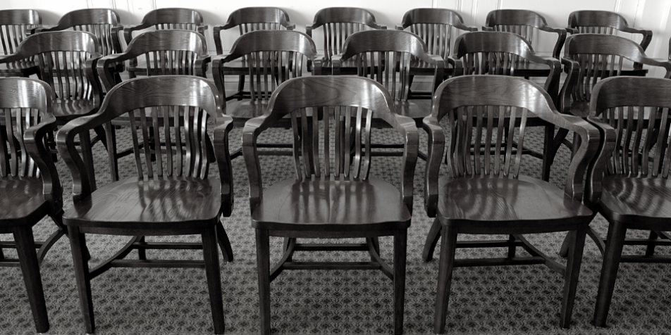 chairs in a court room 