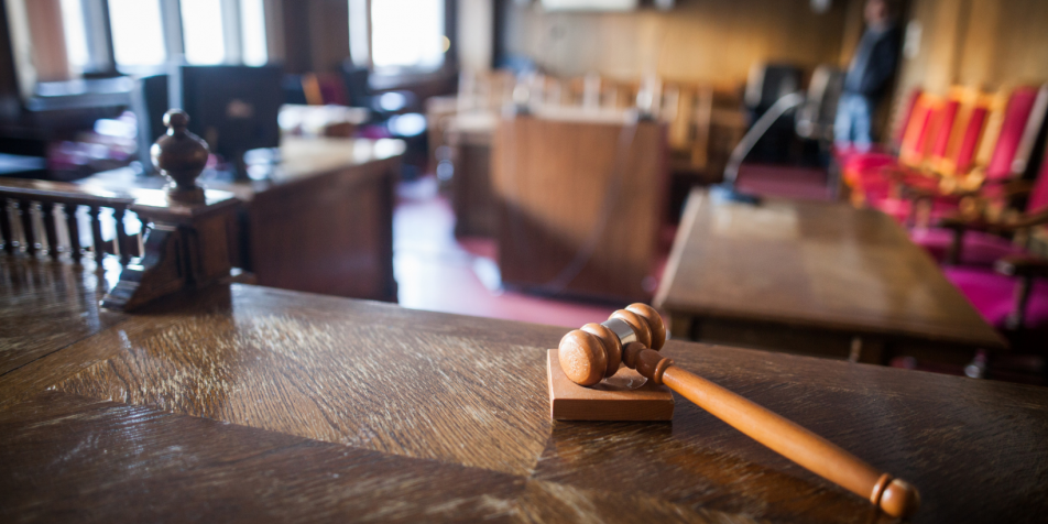 gavel in courtroom