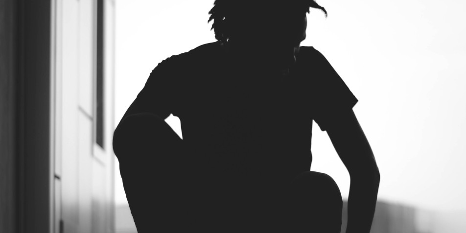young person dark silhouette 