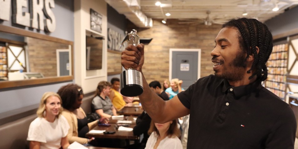 Marcus with Telly Award