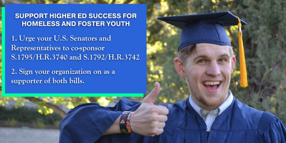 Young man in graduation cap, giving thumbs up.